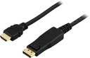 Kabel DisplayPort till HDMI 2 m svart