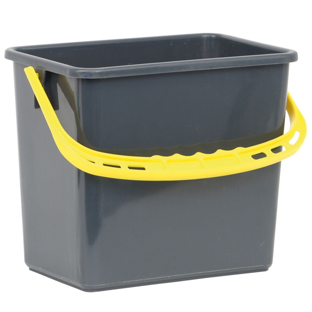 Hink Grå med Gult handtag 6L