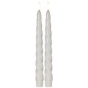 LED Antikljus Flamme Shine 2-pack vit