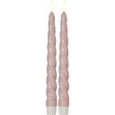 LED Antikljus Flamme Shine 2-pack rosa