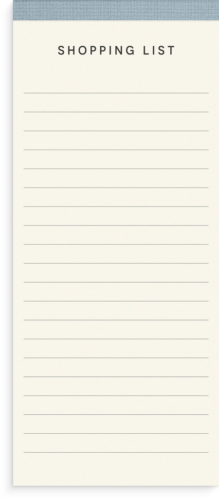 Perforerat block Shoppinglist