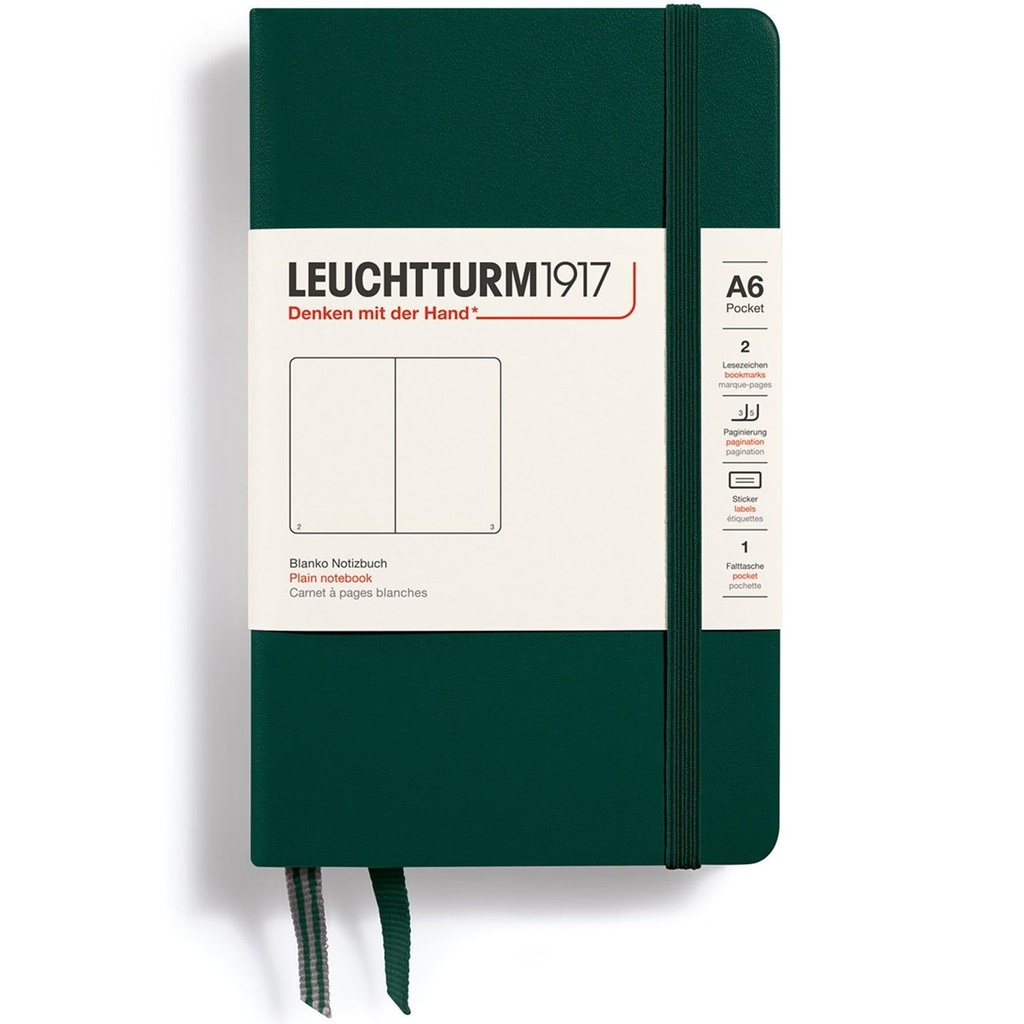 Anteckningsbok A6 blank Forest green