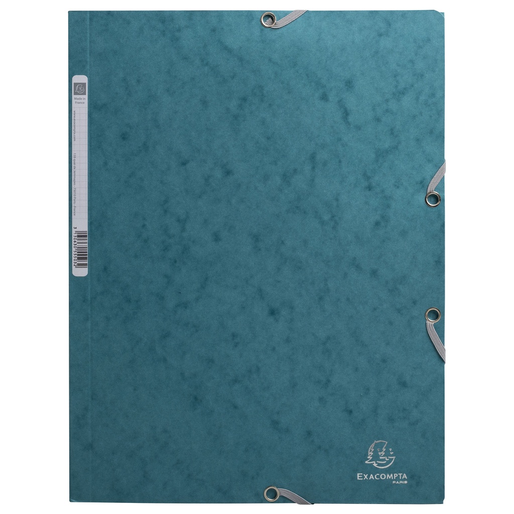 Snoddmapp A4 3-kl pacific blue