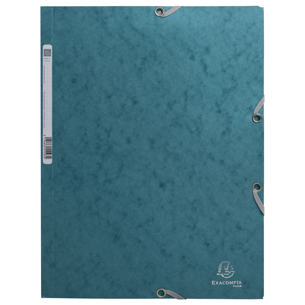 Snoddmapp A4 3-kl pacific blue