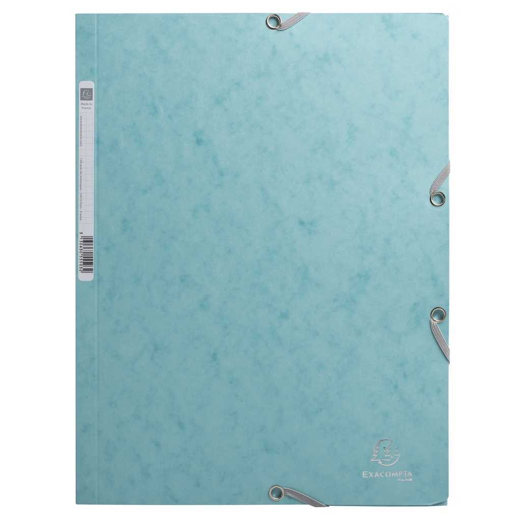 Snoddmapp A4 3-kl frosted blue