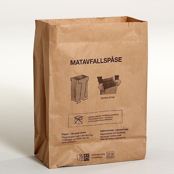 Matavfallspåse 22L 100/fp