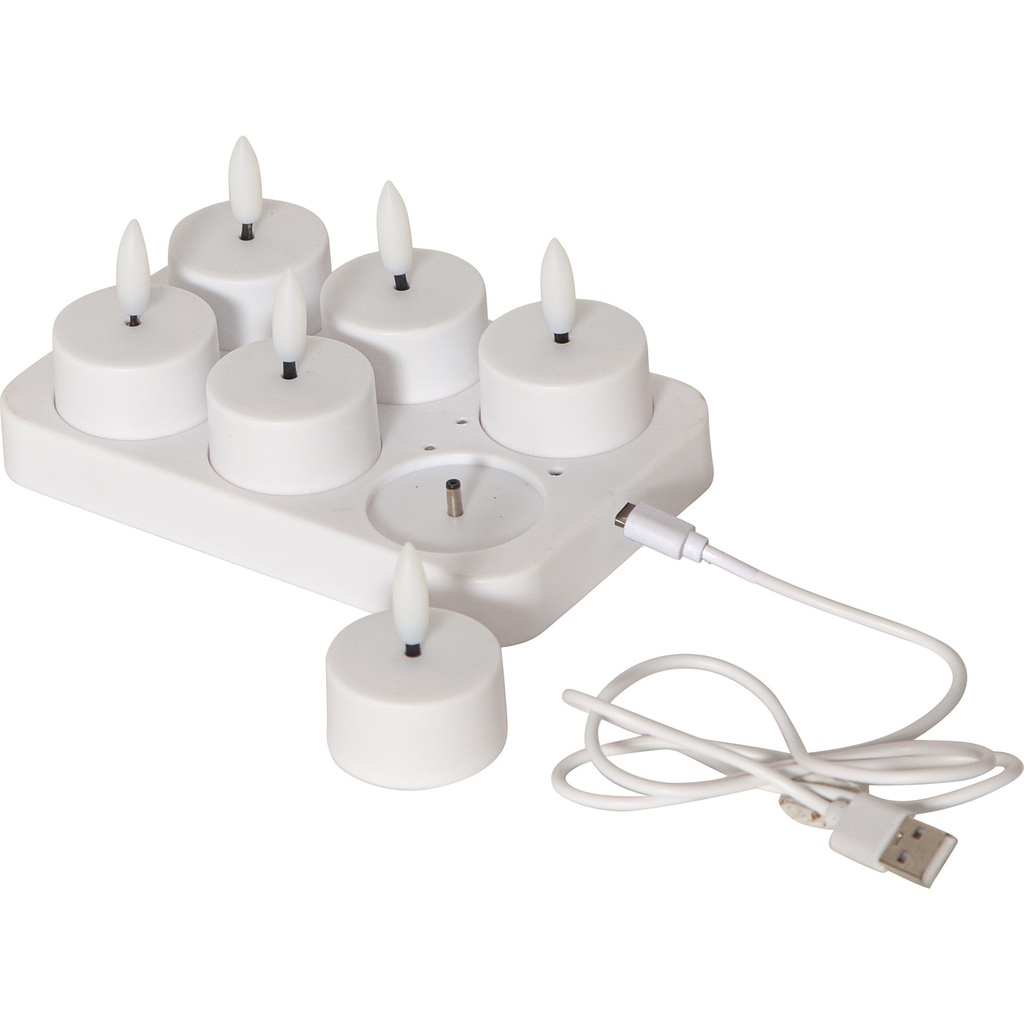 LED Värmeljus Charge  6-pack