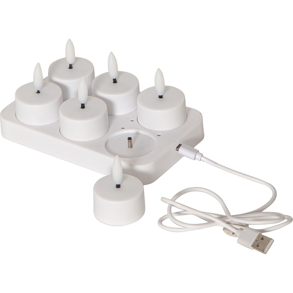 LED Värmeljus Charge 6-pack