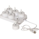 LED Värmeljus Charge 6-pack