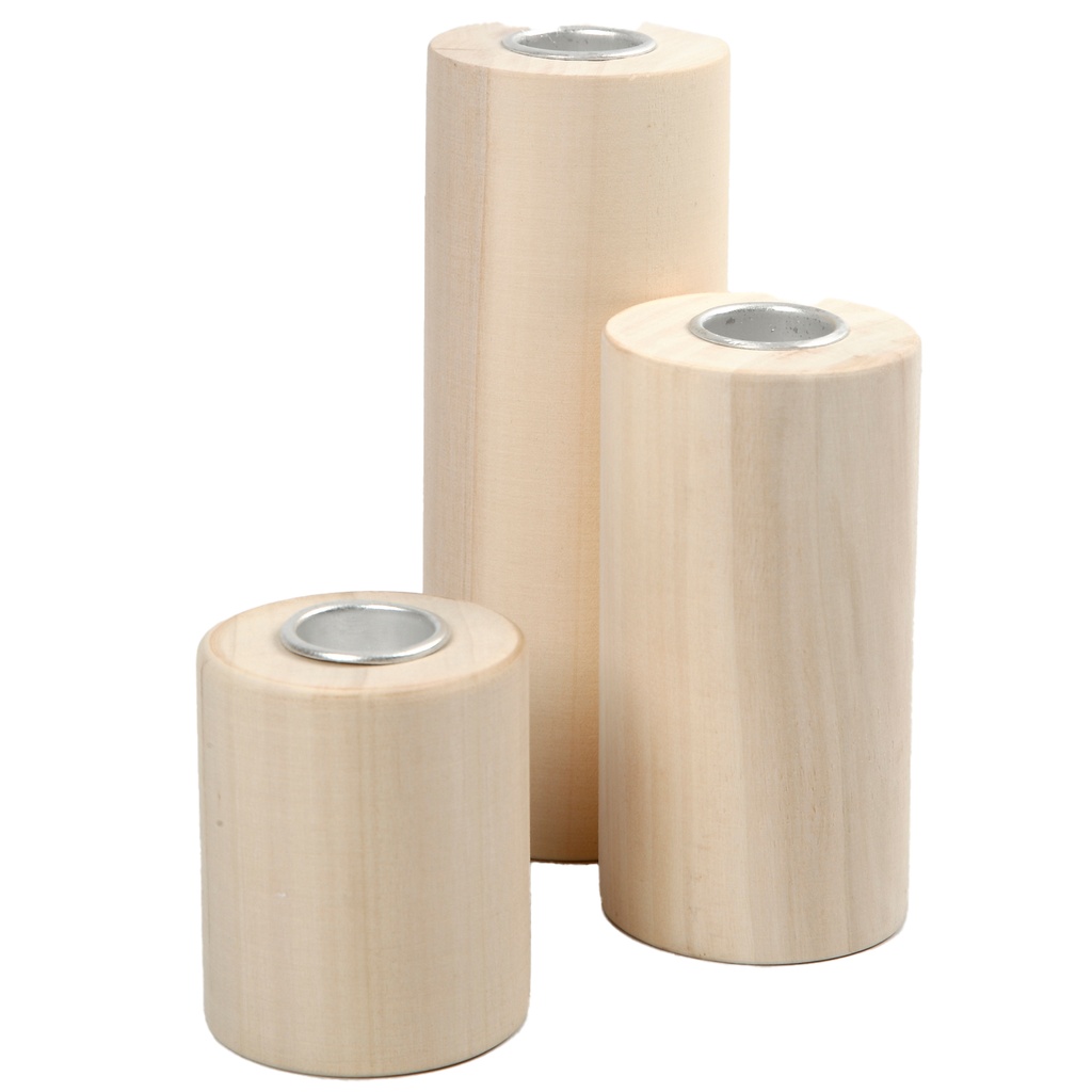 Ljusstakarträ 14,5+9+6,5cm 3fp