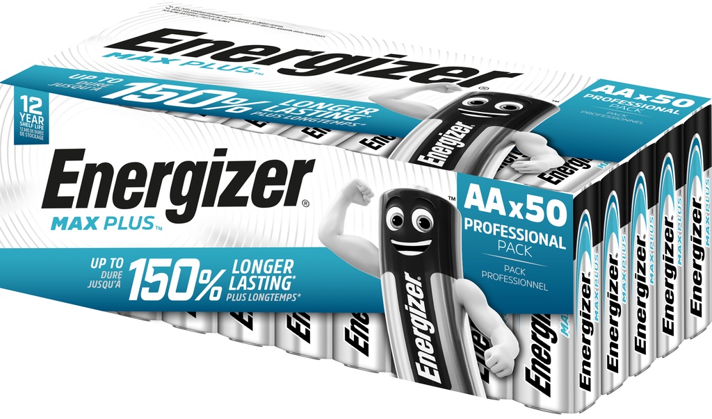 Batteri Max Plus Alk AA 50p