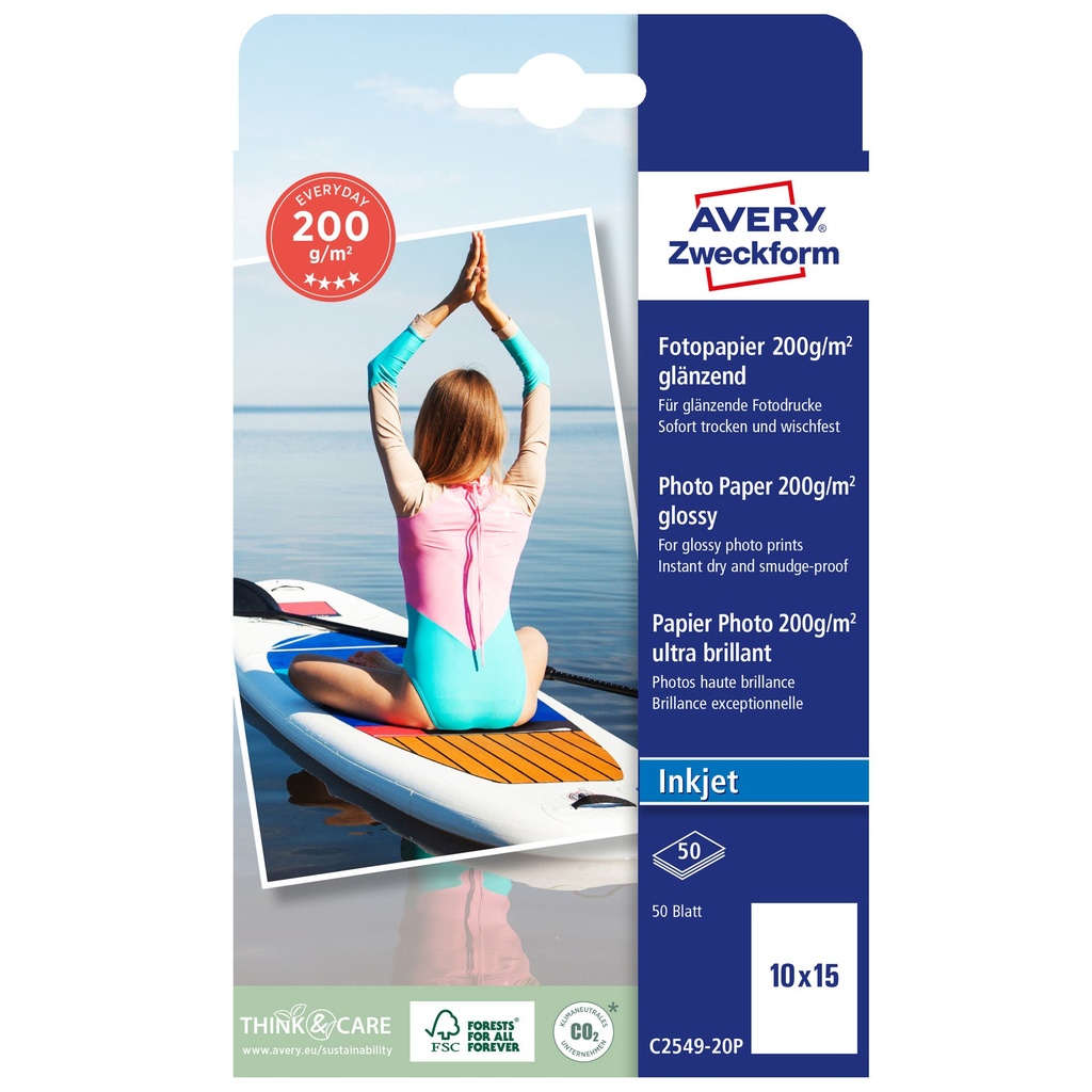 Fotopapper Super Glossy 10x15cm 200g 50/fp