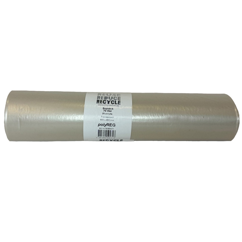 Sopsäck PolyREG 70L transp30my
