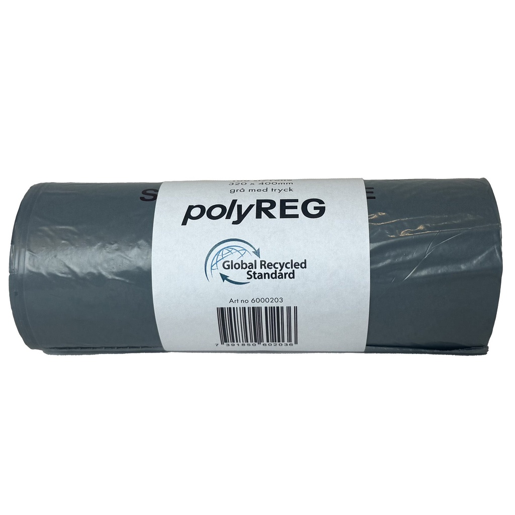 Sanitetspåse PolyREG GRS 20 my grå med tryck