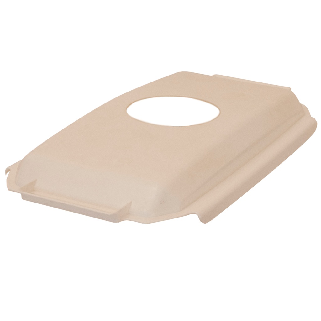 Lock t kärl 60L vit m runt hål