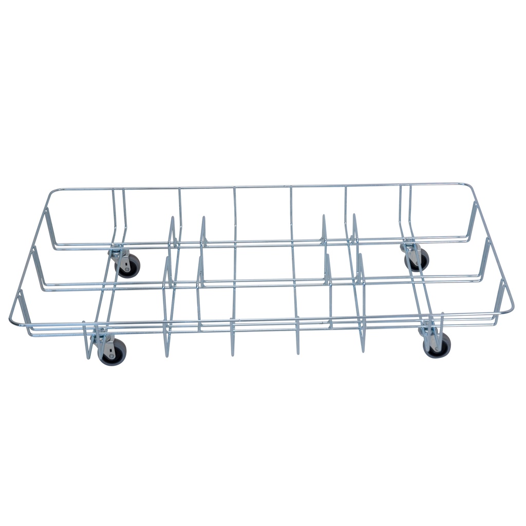 Trådvagn för 3x60L kärl zink