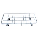 Trådvagn för 3x60L kärl zink