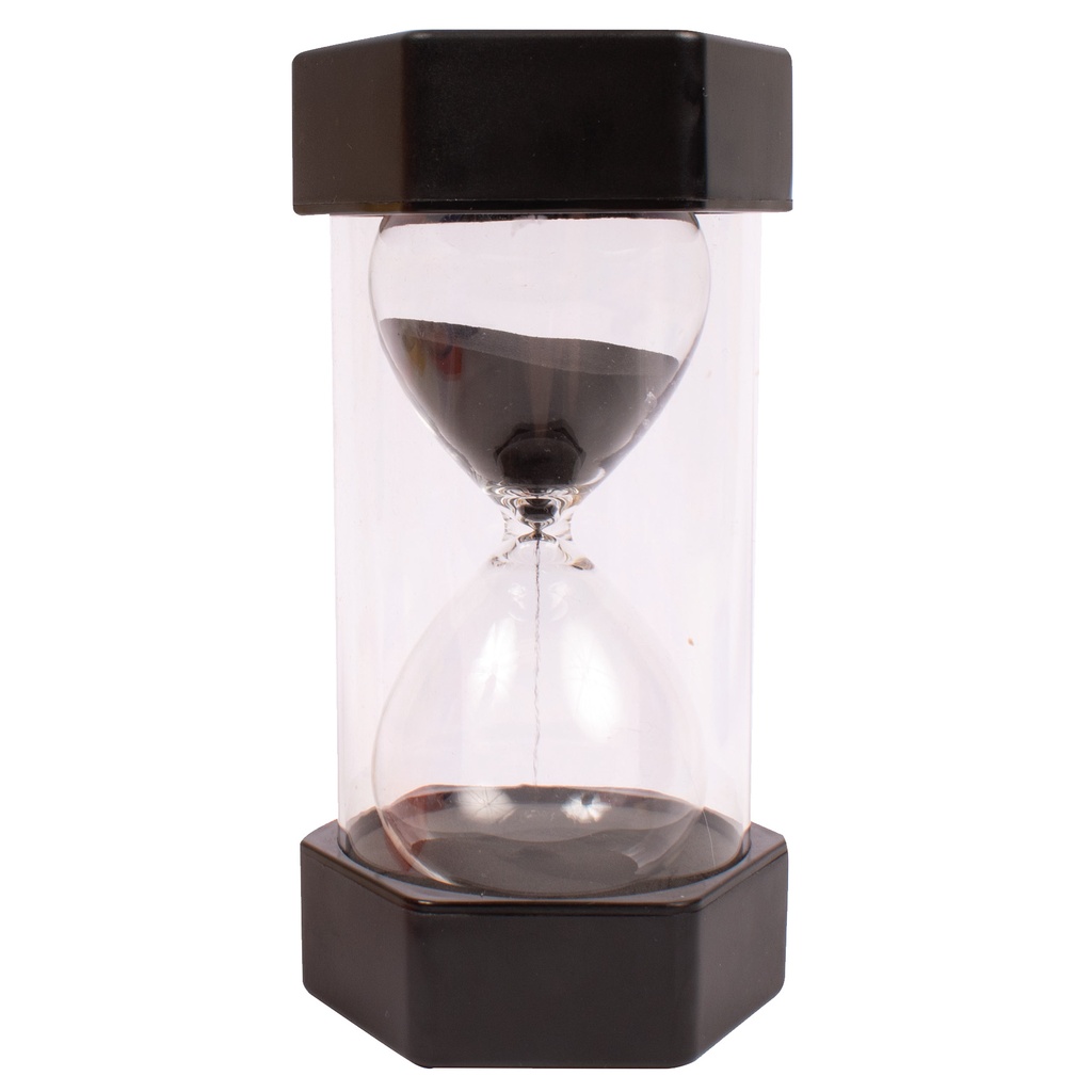 Stort timglas 30 min, svart