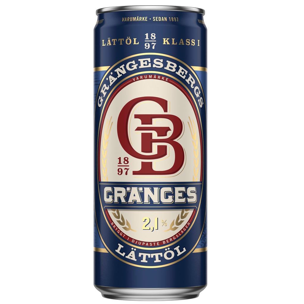 Lättöl Grängesberg 33cl ink p