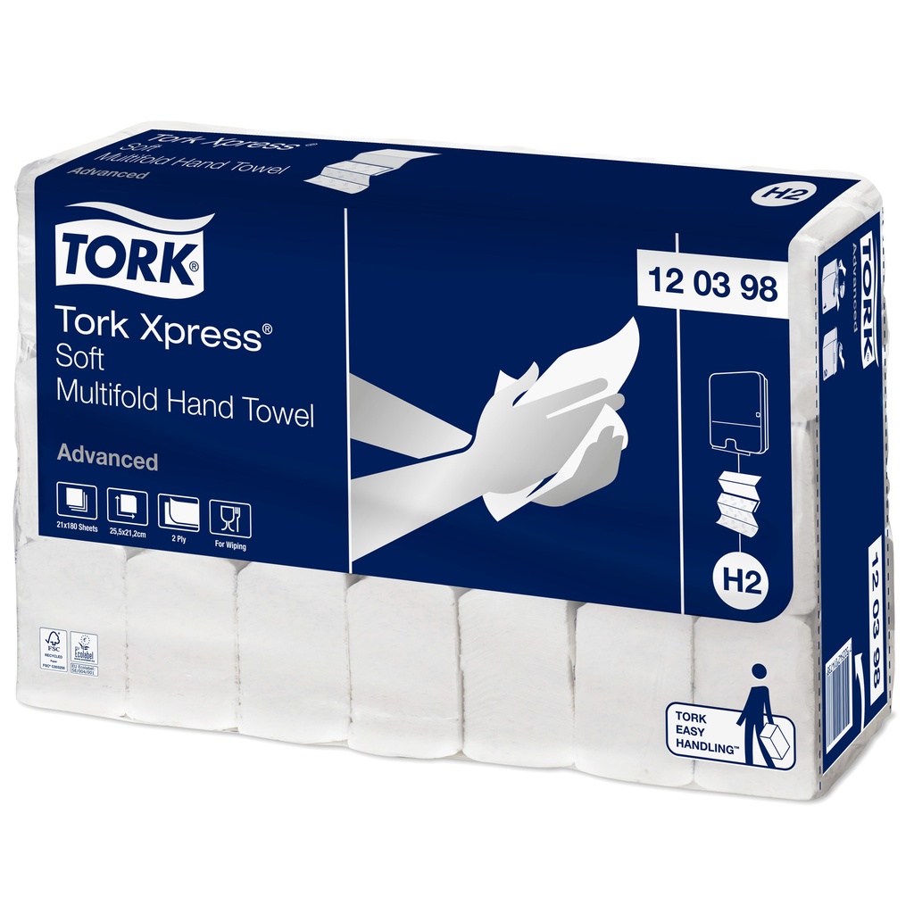 Pappershandduk Tork Xpress Advanced Multifold H2 3780 ark
