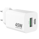 Laddare USB-A+USB-C GaN 45W