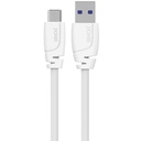 USB-A - USB-C kabel 1m vit