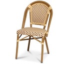 Stol Paris Vinröd/creme rottin