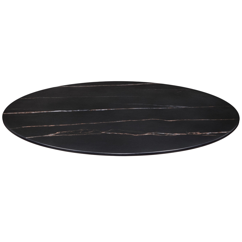 Bordsskiva Sten Ø 70 cm, Svart
