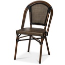 Stol Paris, Svart/brun textel.