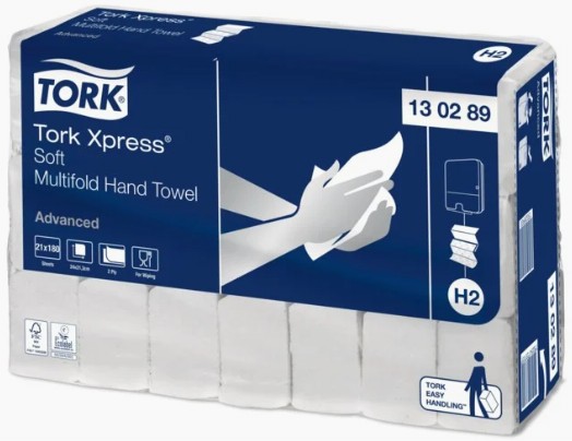 Handduk Tork Advanced H2 ECO 130289 2-lager 3780 st/fp