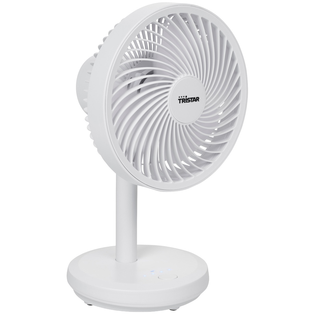 Bordsfläkt laddbar vit