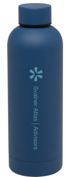 Stainless steel insulated bottle 500 ml Blue with logo 24 pcs/ctn