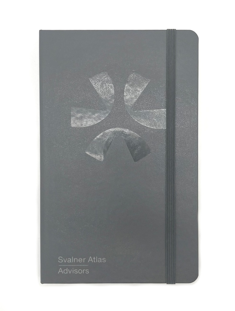 Moleskine notebook lined - "Slate Grey" - with embossed logo 48/crt
