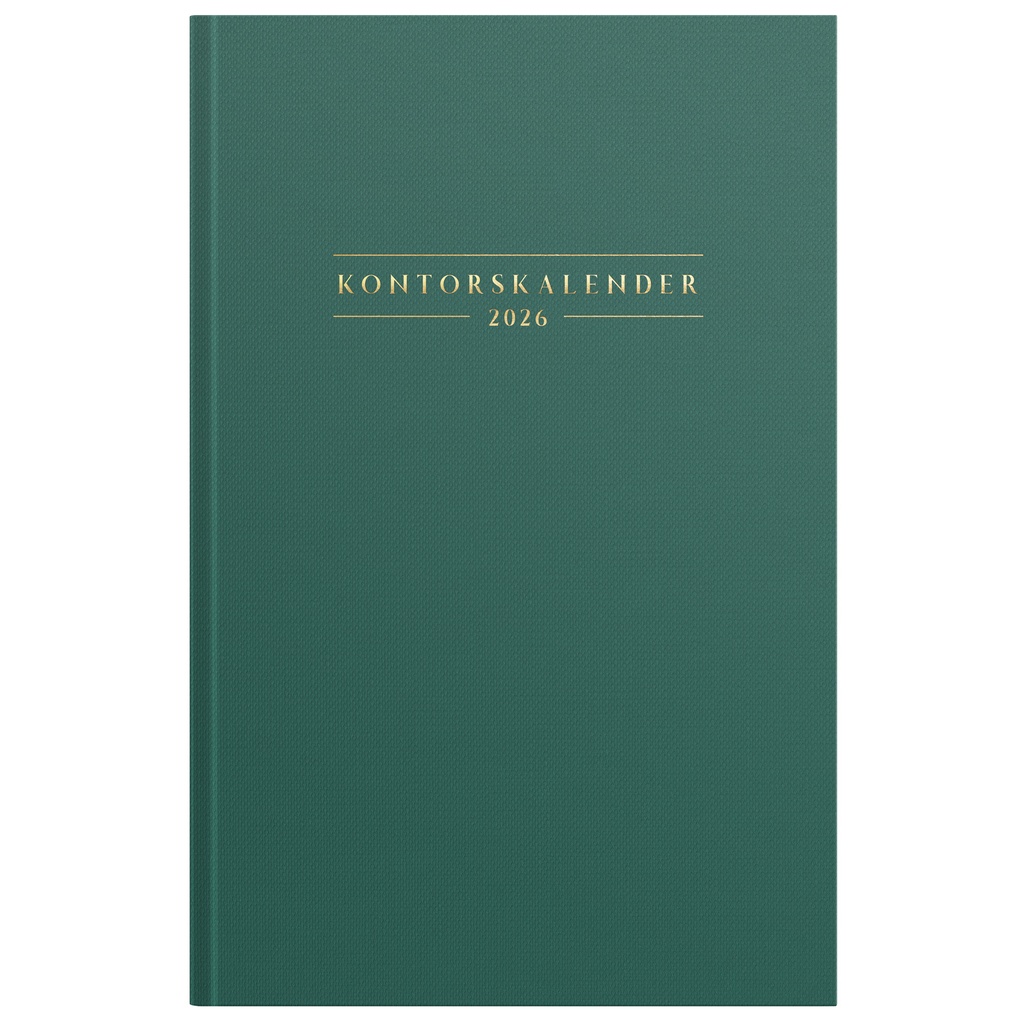 Kontorskalender 2026 grön