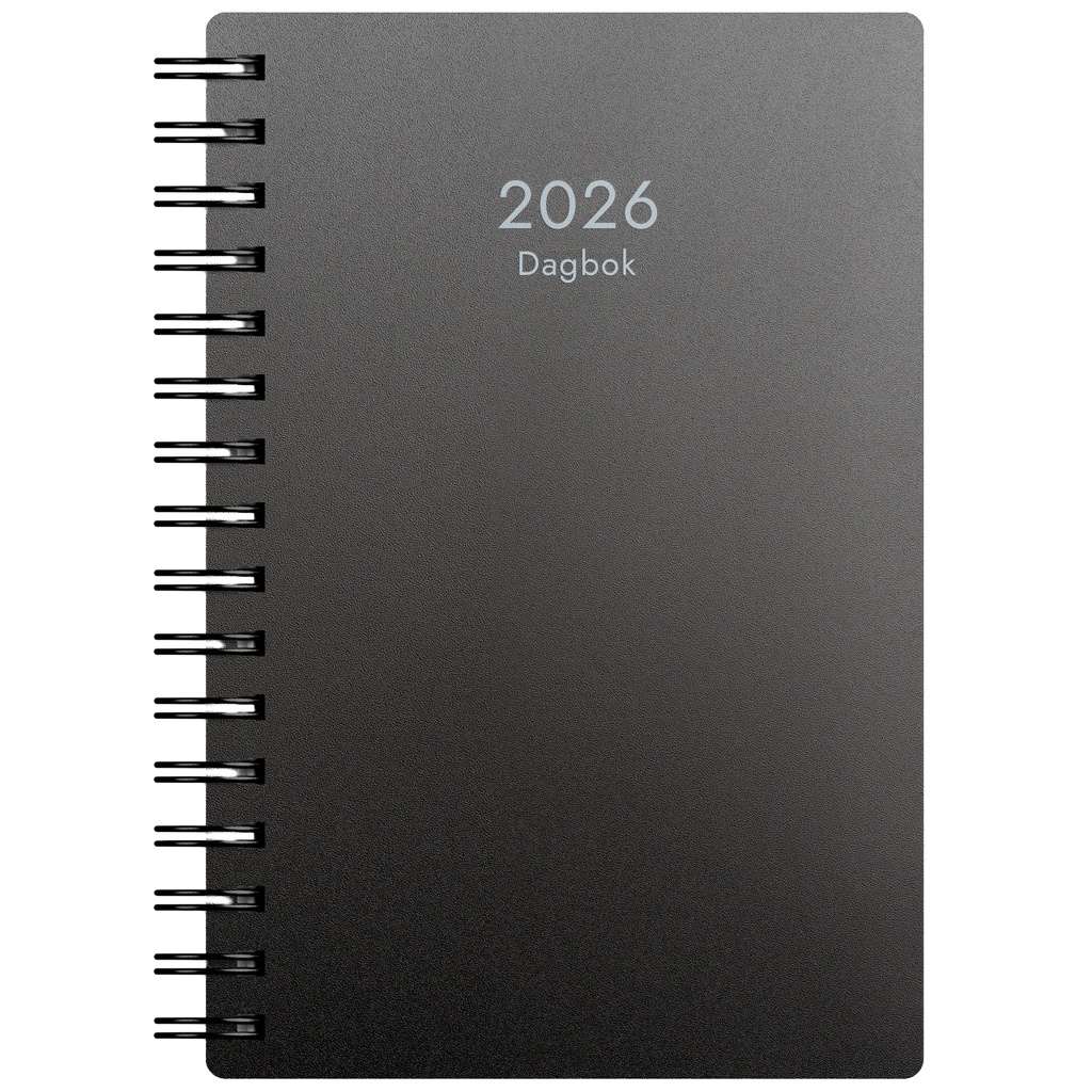 Kalender 2026 Dagbok svart