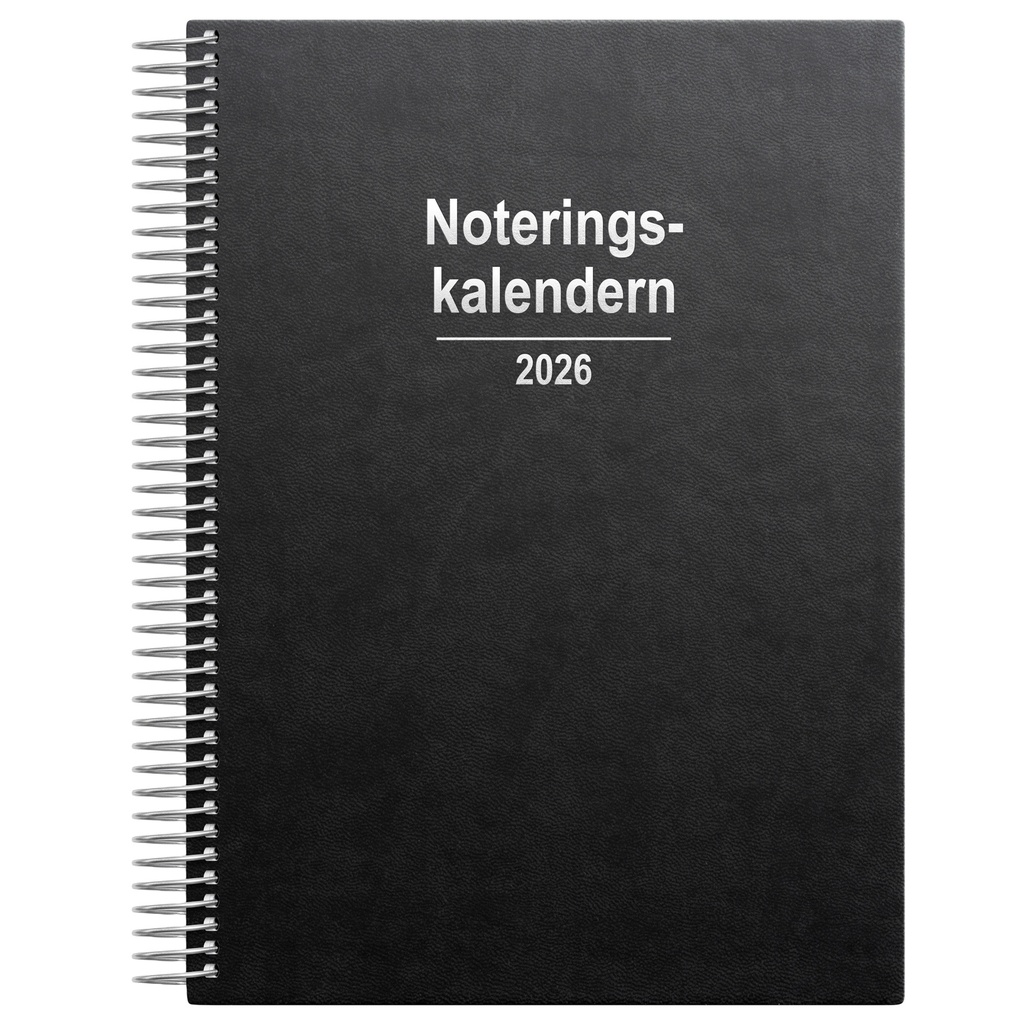 Noteringskalendern 2026 svart