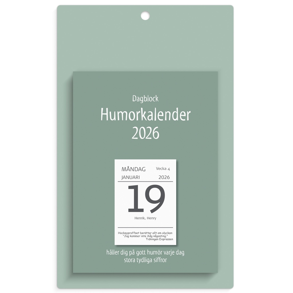 Väggplån med dagblock Humor