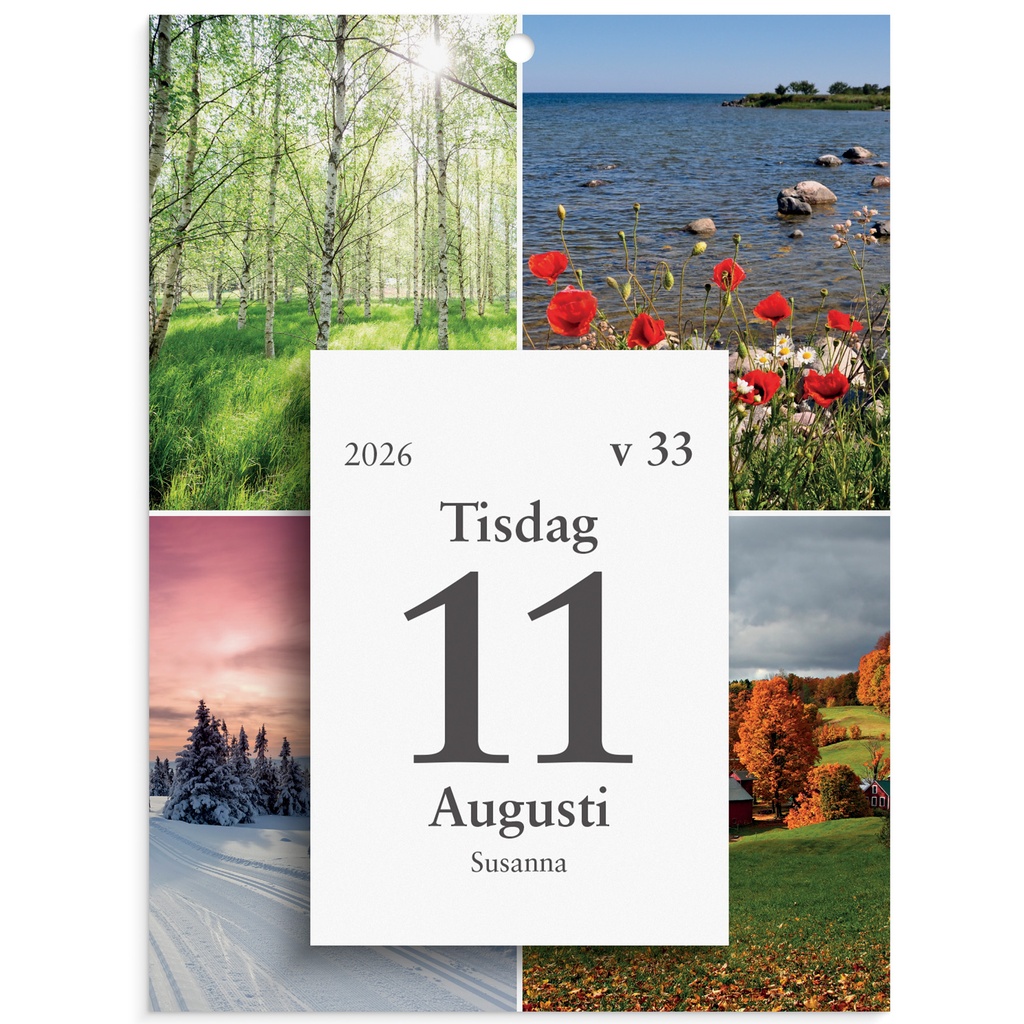 Väggplån med dagblock Årstider