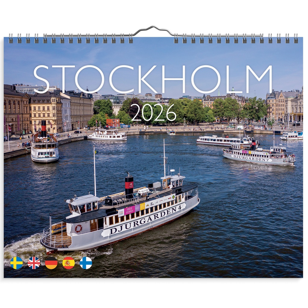 Väggkalender 2026 Stockholm