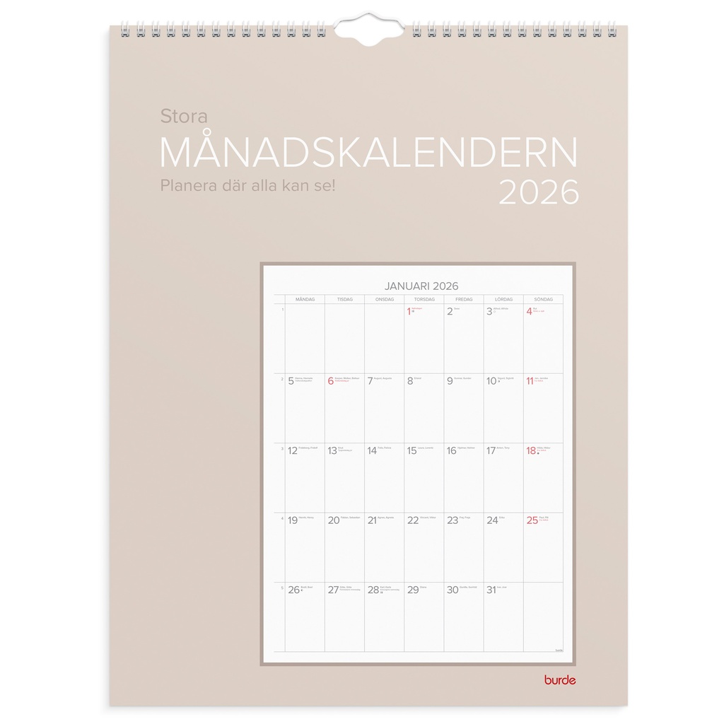 Stora Månadskalendern 2026