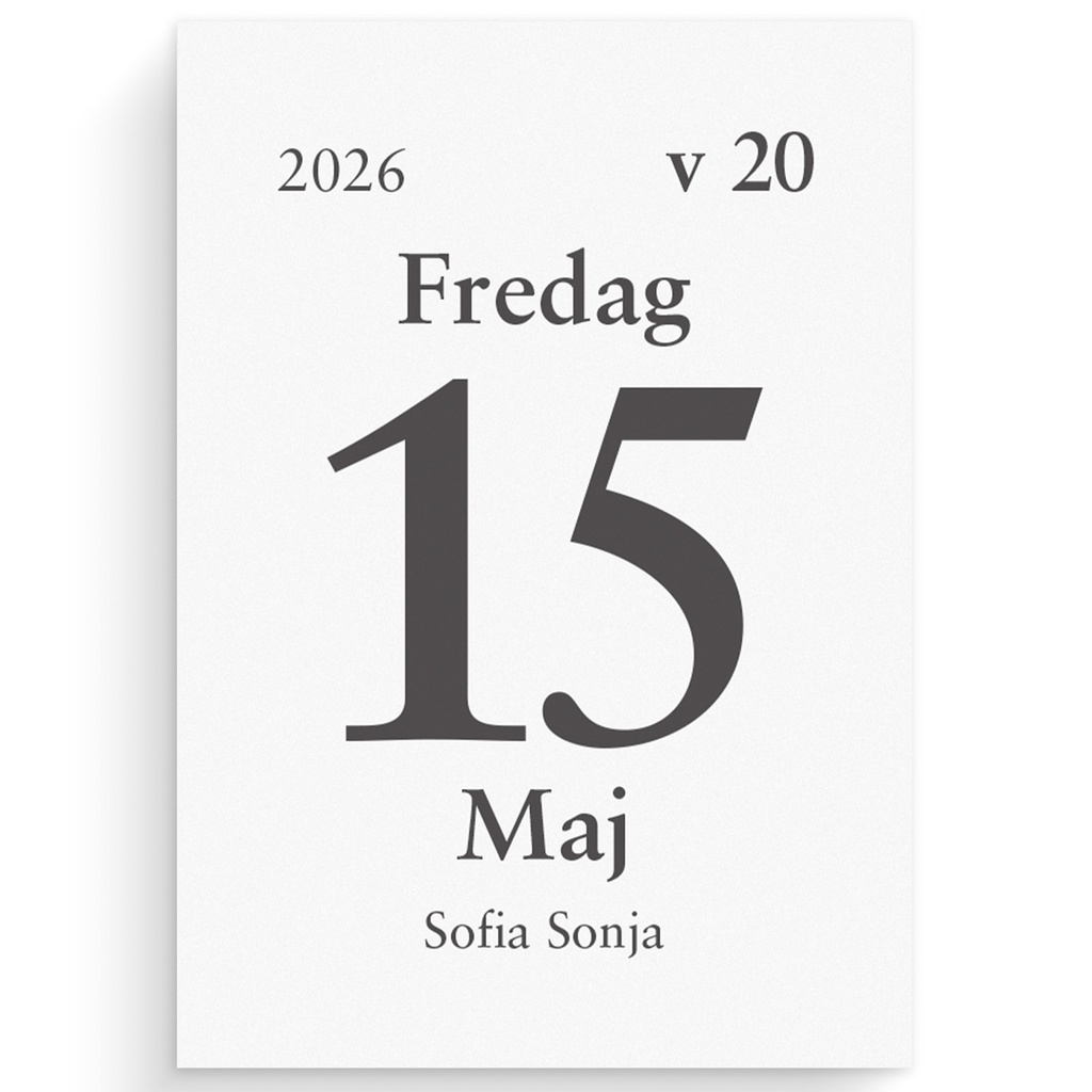 Dagblock 44x63mm 2026