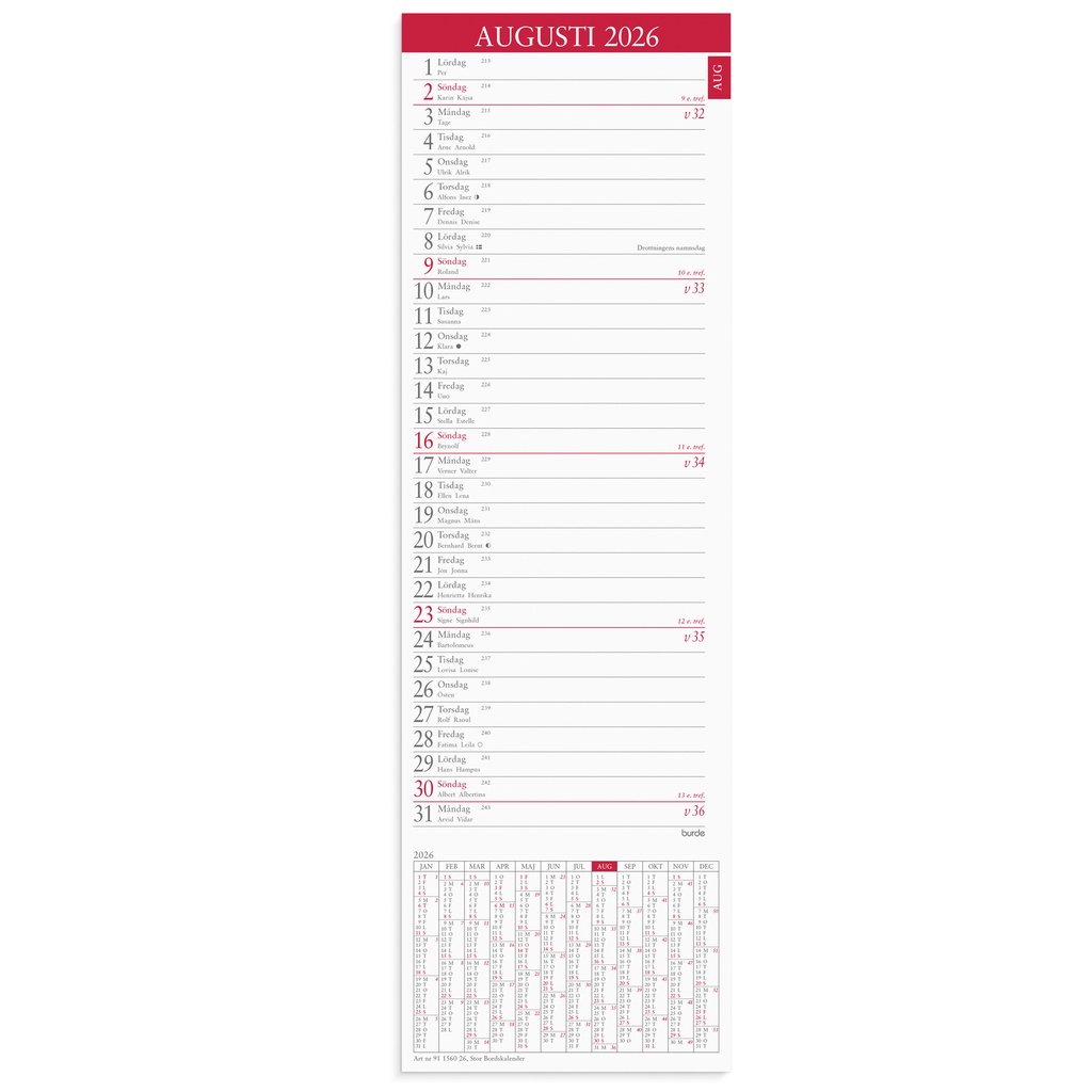 Stor Bordskalender 2026