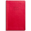 Fickagenda 2026 röd konstläder
