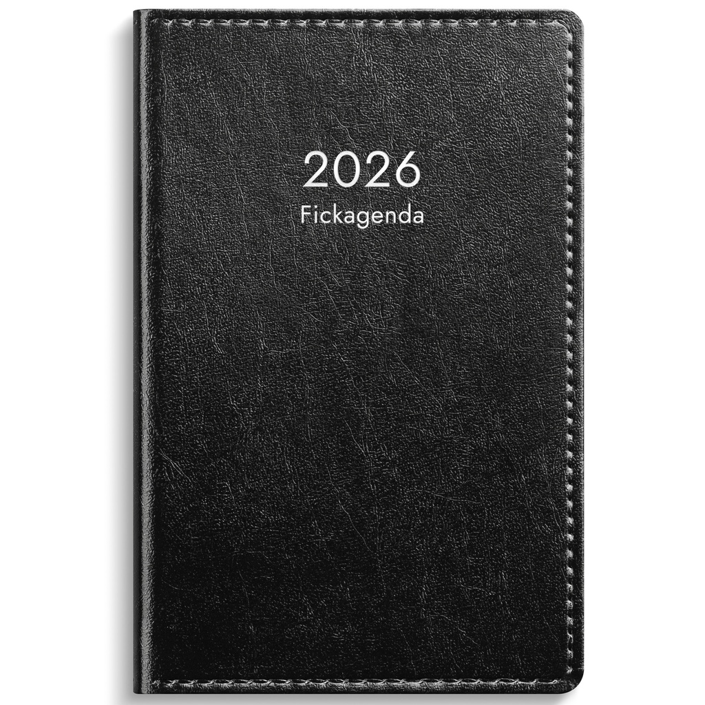 Fickagenda 2026 sv konstläder
