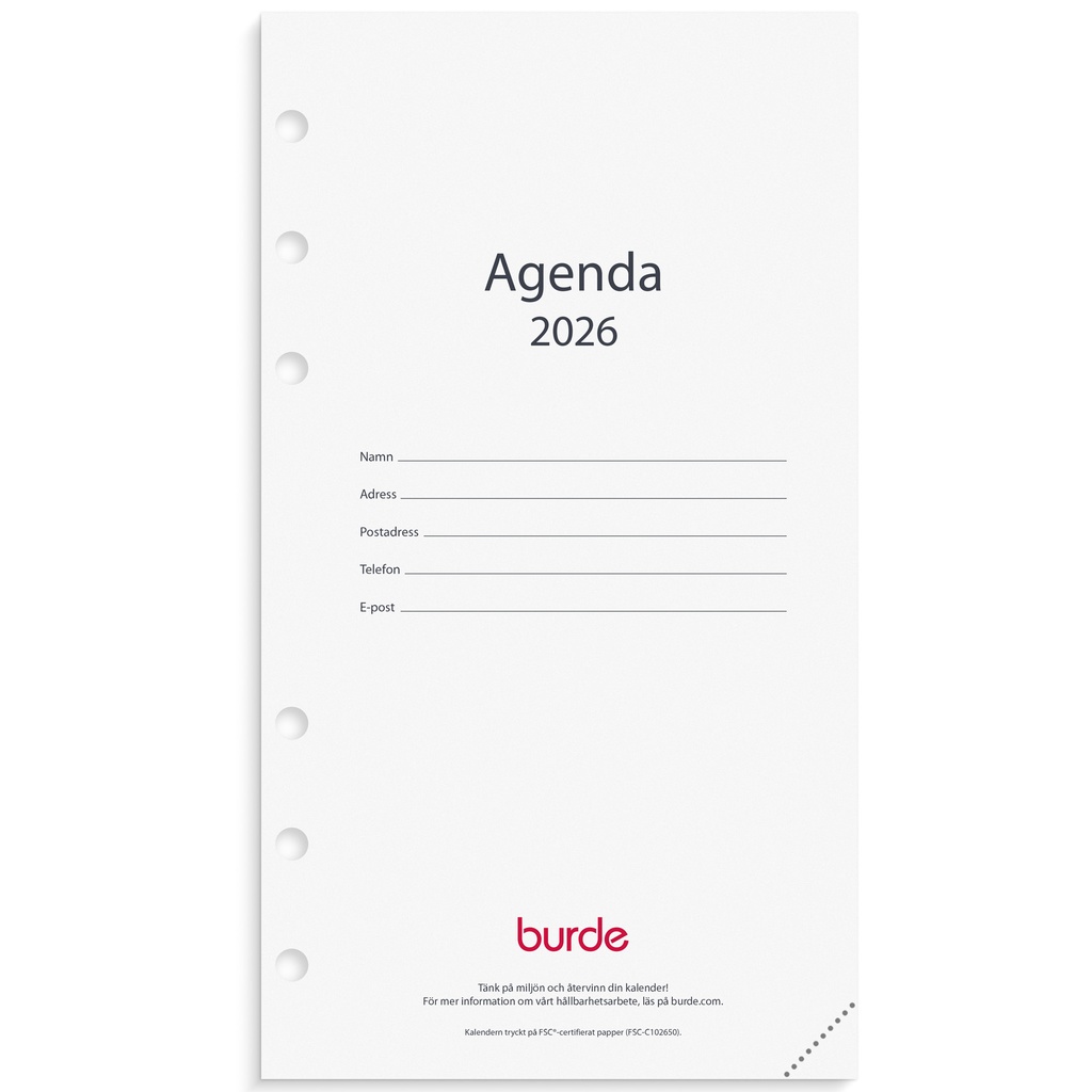 Regent kalendersats Agenda