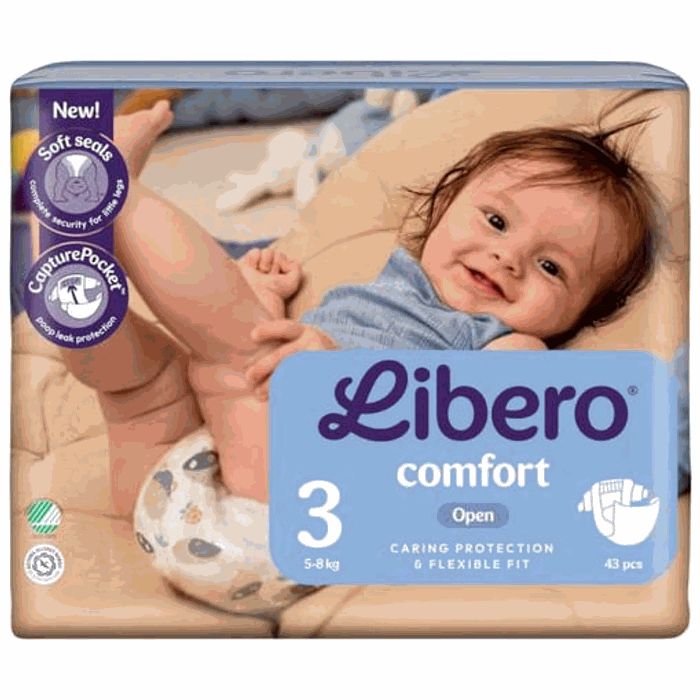 Blöjor Libero Comfort 3, 5–8 kg 43-pack