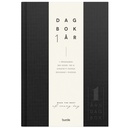 1-årsdagbok svart linnetextil