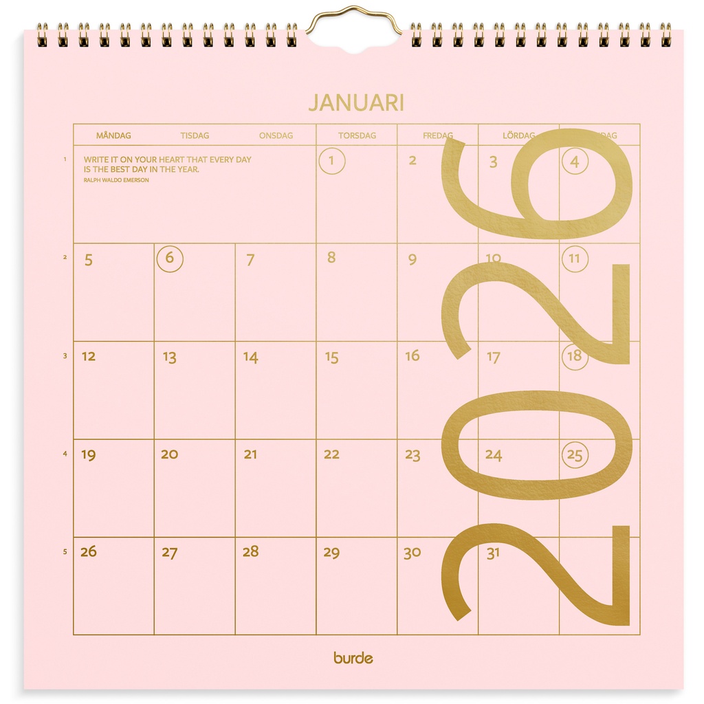 Väggkalender 2026 Color