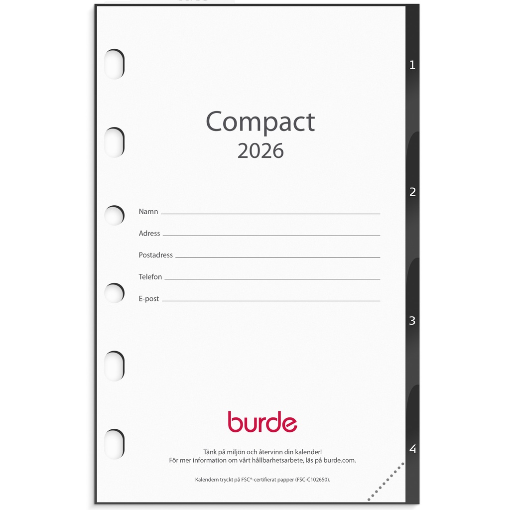 Kalender 2026 Compact grund