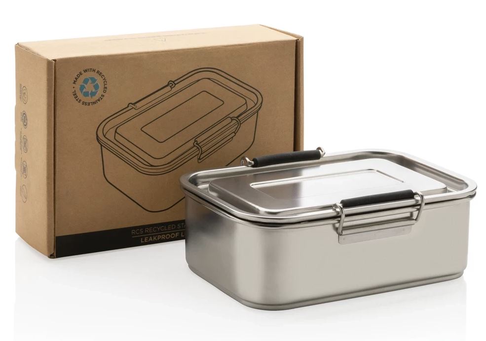 Matlåda RCS återvunnet material med graverad logo i locket